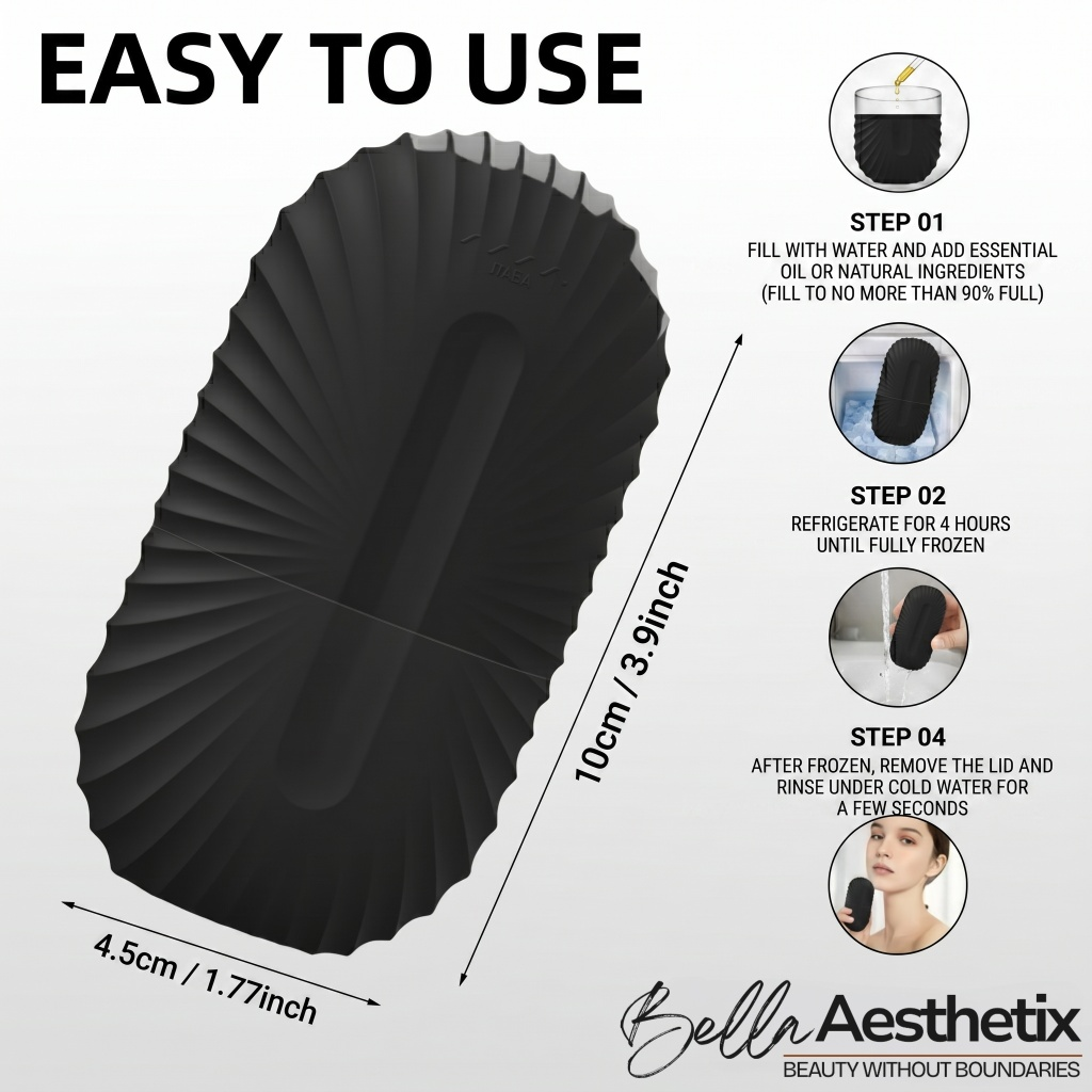 Bella Aesthetix™ IceGlow | The Cryo Facial Ice Roller | De-Puffed, Sculpted & Glowing