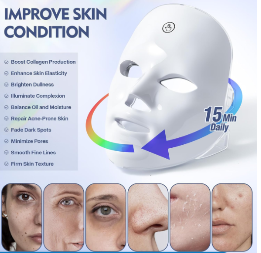 Bella Aesthetix™ LumiGlow | Salon-Grade LED Facial Mask
