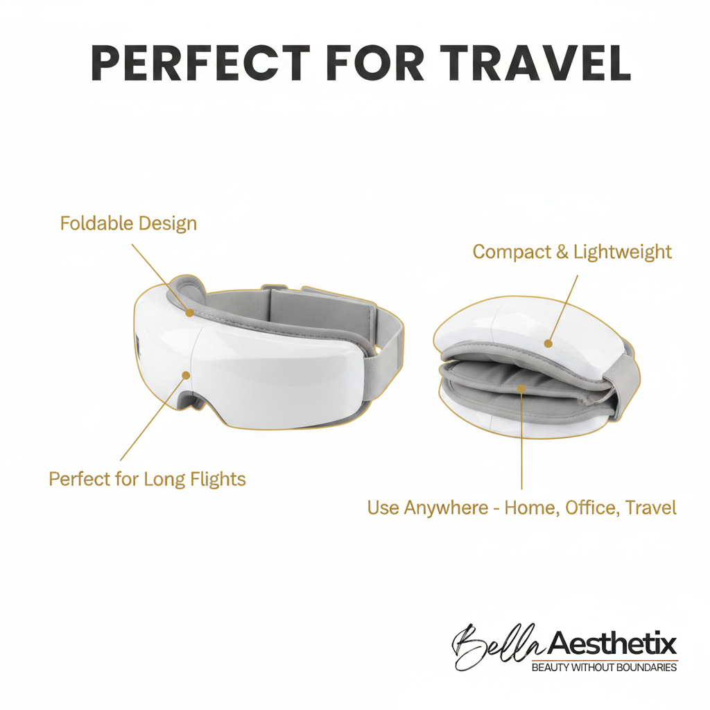 Foldable eye massager perfect for travel