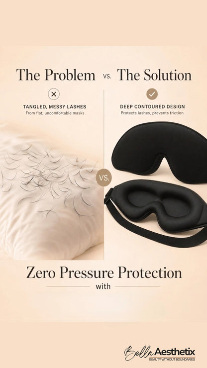 Bella Aesthetix™ LashVeil | Zero-Pressure Sleep Mask for Extensions & Lashes